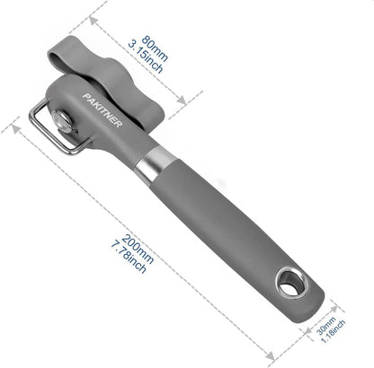 Safe Cut Can Opener, Smooth Edge Can Opener - Handheld Easy Turn Knob, Manual Can Opener, Ergonomic Smooth Edge, Food Grade Stainless Steel Cutting Tool for Kitchen & Restaurant