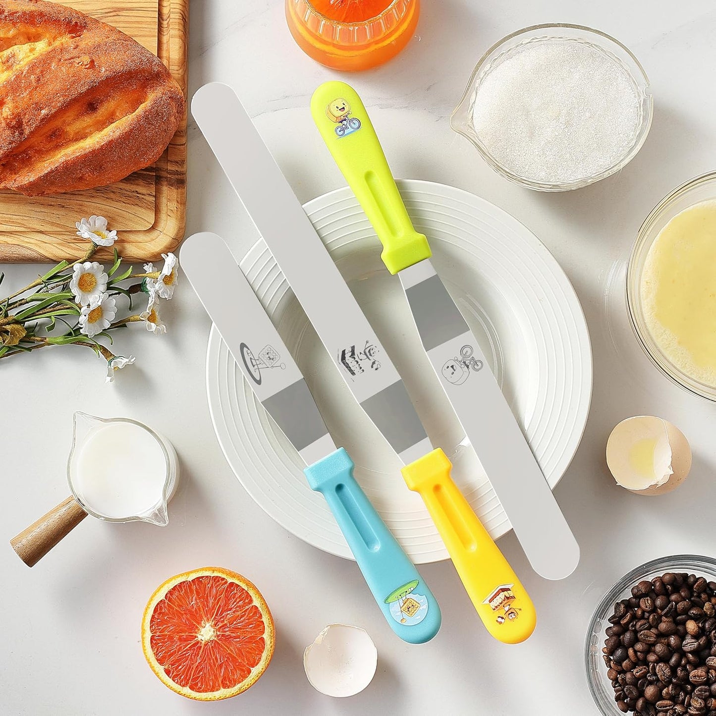 Icing Spatula, Offset Spatulas, Frosting Tools for Cake Decorating, Baking