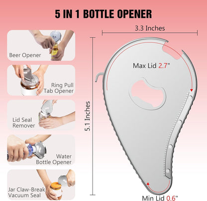 Multifunction Bottle Opener-Ideal for Weak Hands & Seniors Arthritis