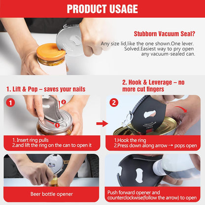 Multifunction Bottle Opener-Ideal for Weak Hands & Seniors Arthritis