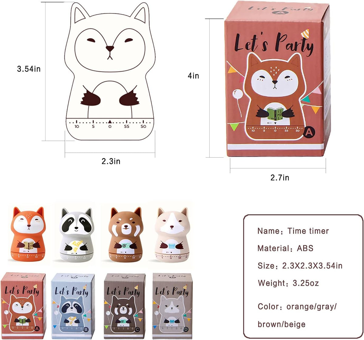 2pcs Cute Kitchen Timer for Kids,Mechanical Egg Timer for Cooking.
