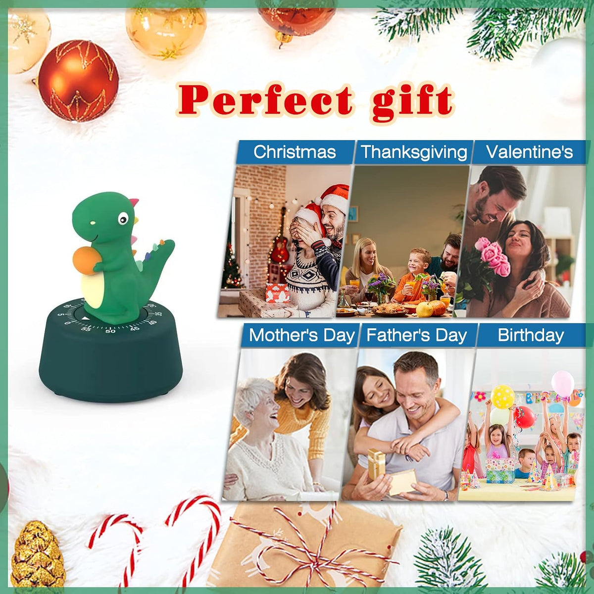 2pcs Cute Kitchen Timer for Kids,Mechanical Egg Timer for Cooking.
