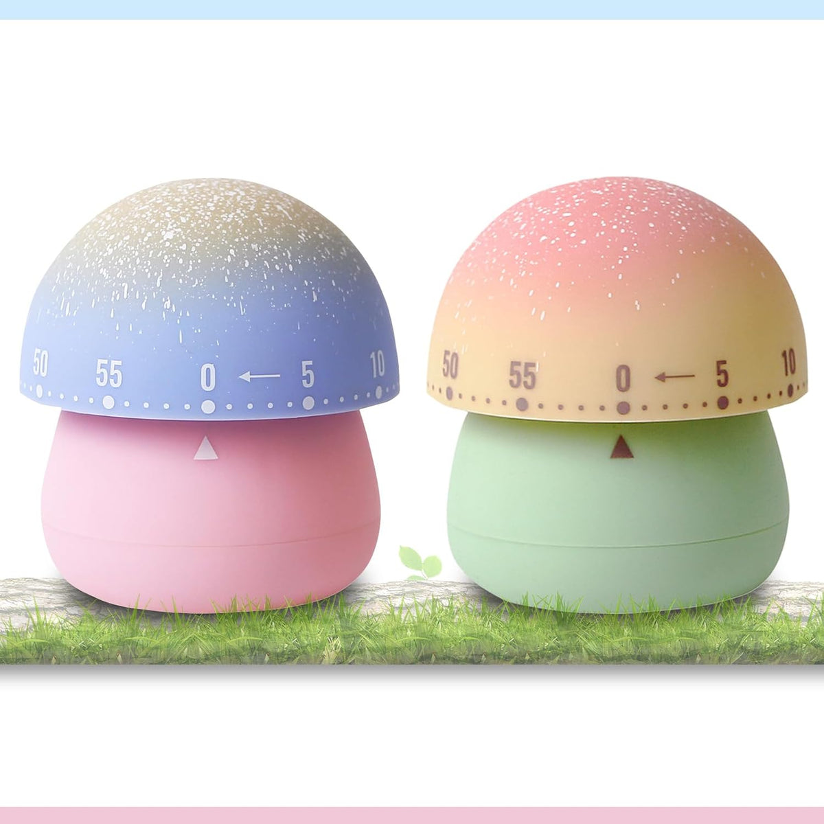 2pcs Cute Kitchen Timer for Kids,Mechanical Egg Timer for Cooking.