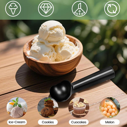 Ice Cream Scoop, Nonstick Anti-Freeze Ice Cream Scooper, 7 Inch | 2 PCS Aluminum Scooper Spoon, Easy Clean, Heavy Duty Durable Design for Gelato, Cookie, Sorbet, Almond