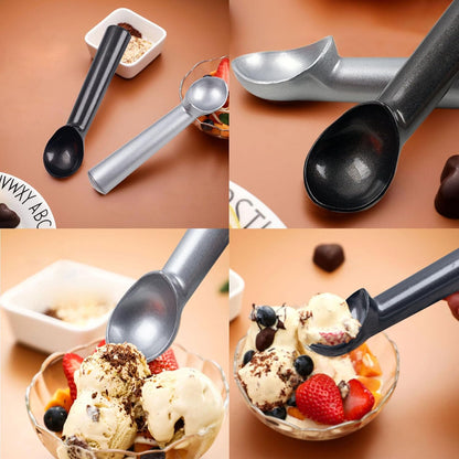 Ice Cream Scoop, Nonstick Anti-Freeze Ice Cream Scooper, 7 Inch | 2 PCS Aluminum Scooper Spoon, Easy Clean, Heavy Duty Durable Design for Gelato, Cookie, Sorbet, Almond