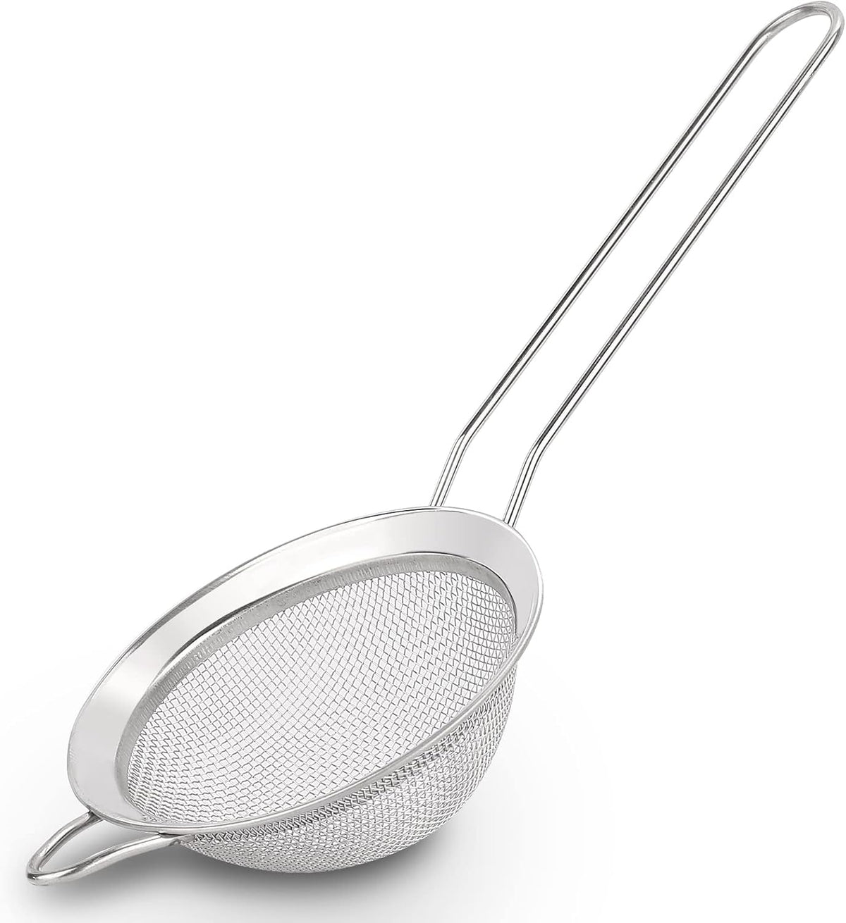 D Fine Mesh Strainer, Stainless Steel Sieve Sifter with Handle, 4-Inch