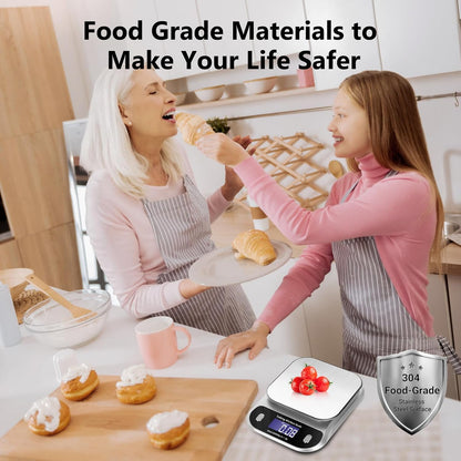 Talking Food Scale, 5kg/11lb Talking Digital Kitchen Scales Weight Ounces and Grams for Cooking, Talking Sales for Food, Clear Pure Voice Talking Scales for Visually Impaired(Battery Included)