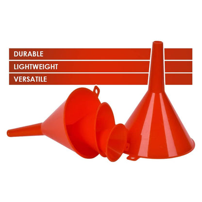 8Pcs Funnels for Automotive Use Plastic Oil Gas Funnels Set Multi-Size | Mini Small to Large Funnel for Filling Bottles Automotive Maintenance Household Garage Kitchen Refueling
