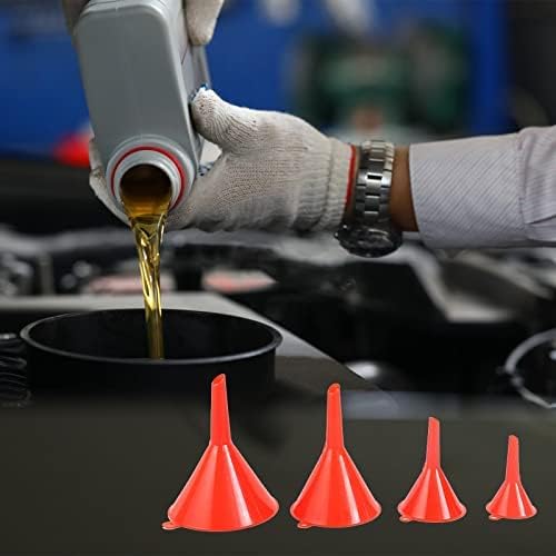 8Pcs Funnels for Automotive Use Plastic Oil Gas Funnels Set Multi-Size | Mini Small to Large Funnel for Filling Bottles Automotive Maintenance Household Garage Kitchen Refueling