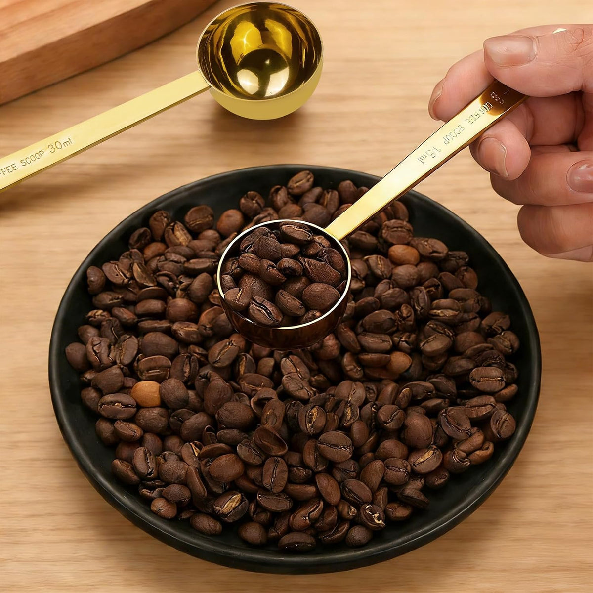 3Pcs Coffee Measuring Scoop Spoons, Stainless Steel Coffee Scoop