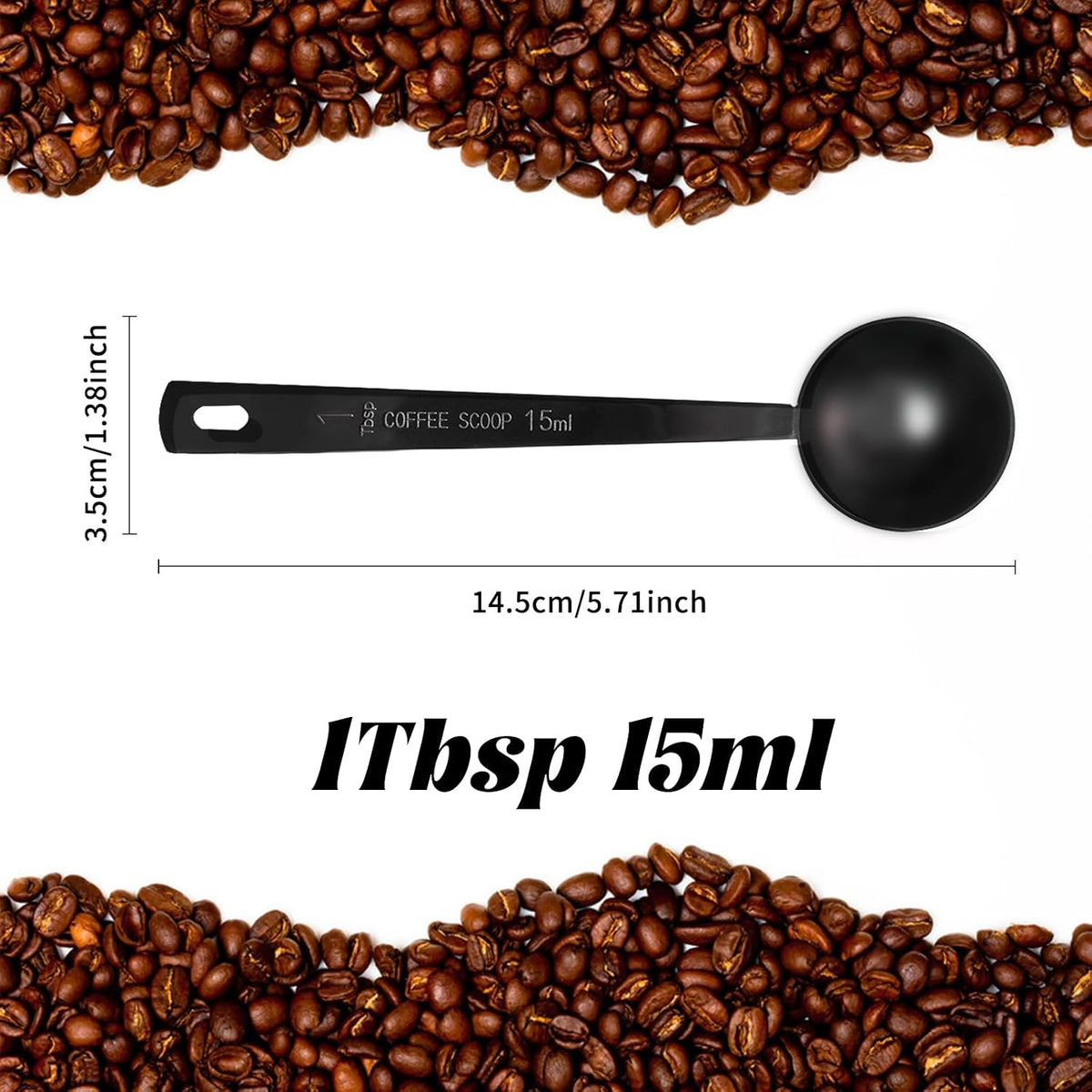 3Pcs Coffee Measuring Scoop Spoons, Stainless Steel Coffee Scoop