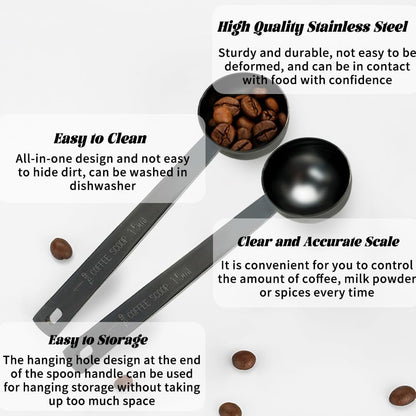3Pcs Coffee Measuring Scoop Spoons, Stainless Steel Coffee Scoop