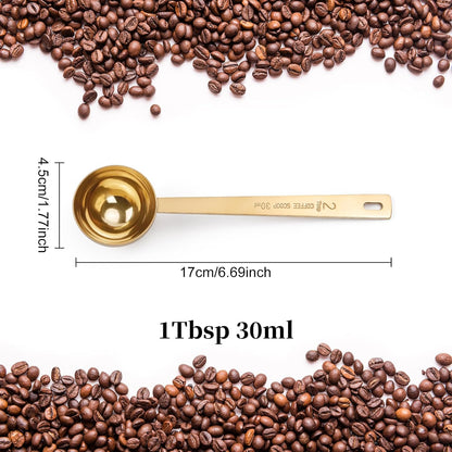 3Pcs Coffee Measuring Scoop Spoons, Stainless Steel Coffee Scoop