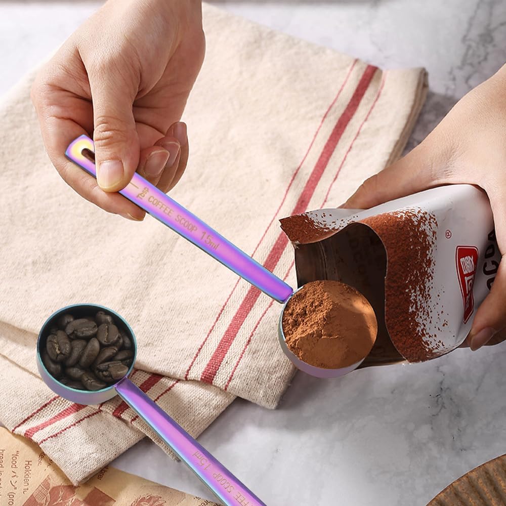 3Pcs Coffee Measuring Scoop Spoons, Stainless Steel Coffee Scoop