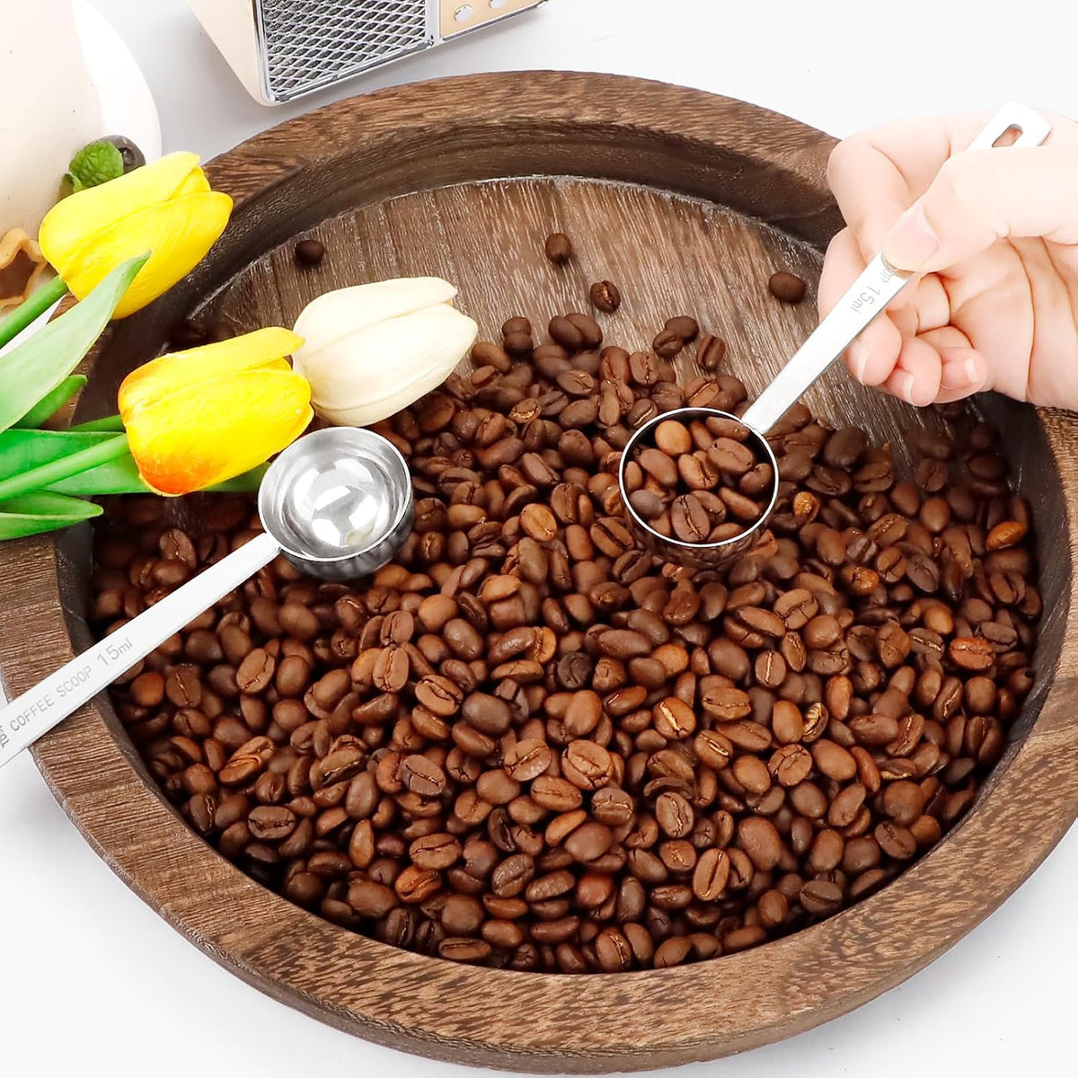 3Pcs Coffee Measuring Scoop Spoons, Stainless Steel Coffee Scoop