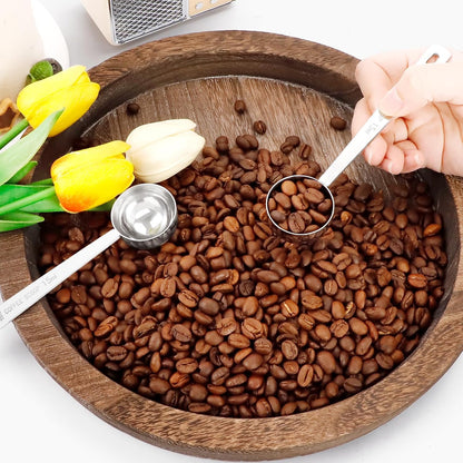 3Pcs Coffee Measuring Scoop Spoons, Stainless Steel Coffee Scoop