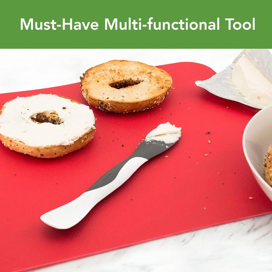 Tool for Kitchen Meal Prep to Scoop Spread Slice and Scrape,White/Gray