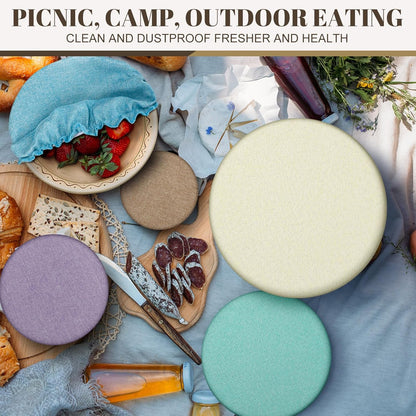 10 Pack Cloth Bowl Covers for Bread Rising - 5 Size Stretch Elastic Food Storage Container Lids - Reusable Cotton Fabric Covers for Food, Fruits, Leftovers (Stylish)