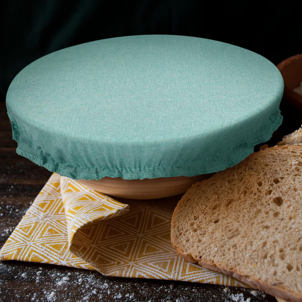 10 Pack Cloth Bowl Covers for Bread Rising - 5 Size Stretch Elastic Food Storage Container Lids - Reusable Cotton Fabric Covers for Food, Fruits, Leftovers (Stylish)