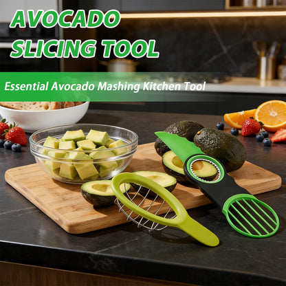 2 Pack Avocado Slicer Set, 3-in-1 Avocado Cutter Slicer