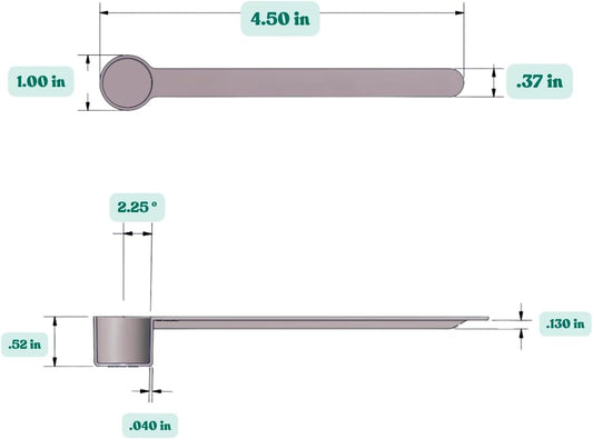 1 Teaspoon (1/3 Tablespoon | 5 mL) Long Handle Plastic Measuring Spoon for Coffee, Protein Powder, Pet Food, Spices, Grains, Dry Goods – Food-Grade BPA-Free (Pack of 1)