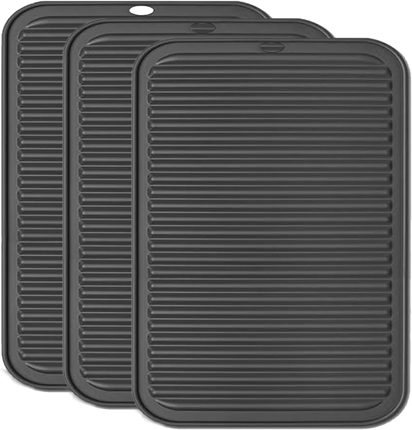 Extra Large Silicone Trivets for Hot Pots and Pans 16x12 Inch, Heat Resistant Hot Pads for Countertops, Hot Dishes, Pot Holders for Kitchen, 2 Pieces, Black