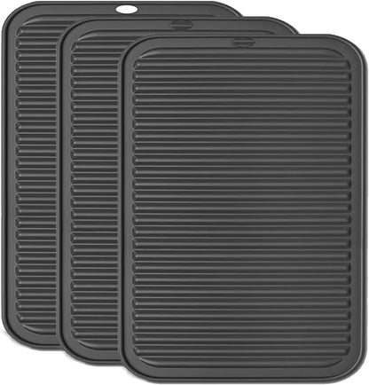 Extra Large Silicone Trivets for Hot Pots and Pans 16x12 Inch, Heat Resistant Hot Pads for Countertops, Hot Dishes, Pot Holders for Kitchen, 2 Pieces, Black