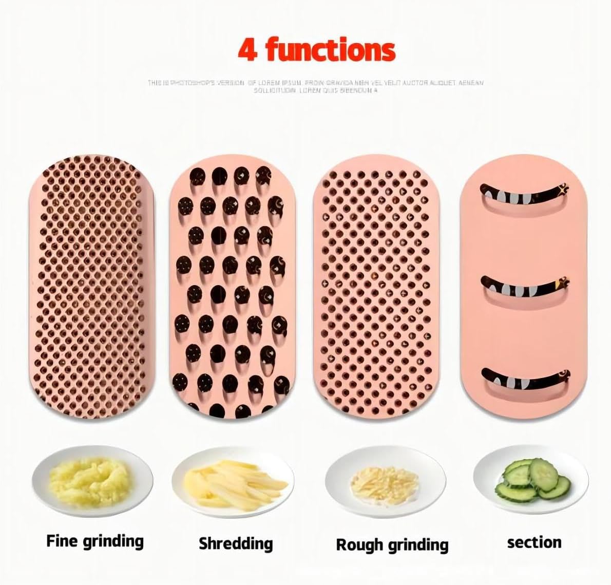 Stainless Steel 4 Sides Multifunctional Grater Slicer with Handle