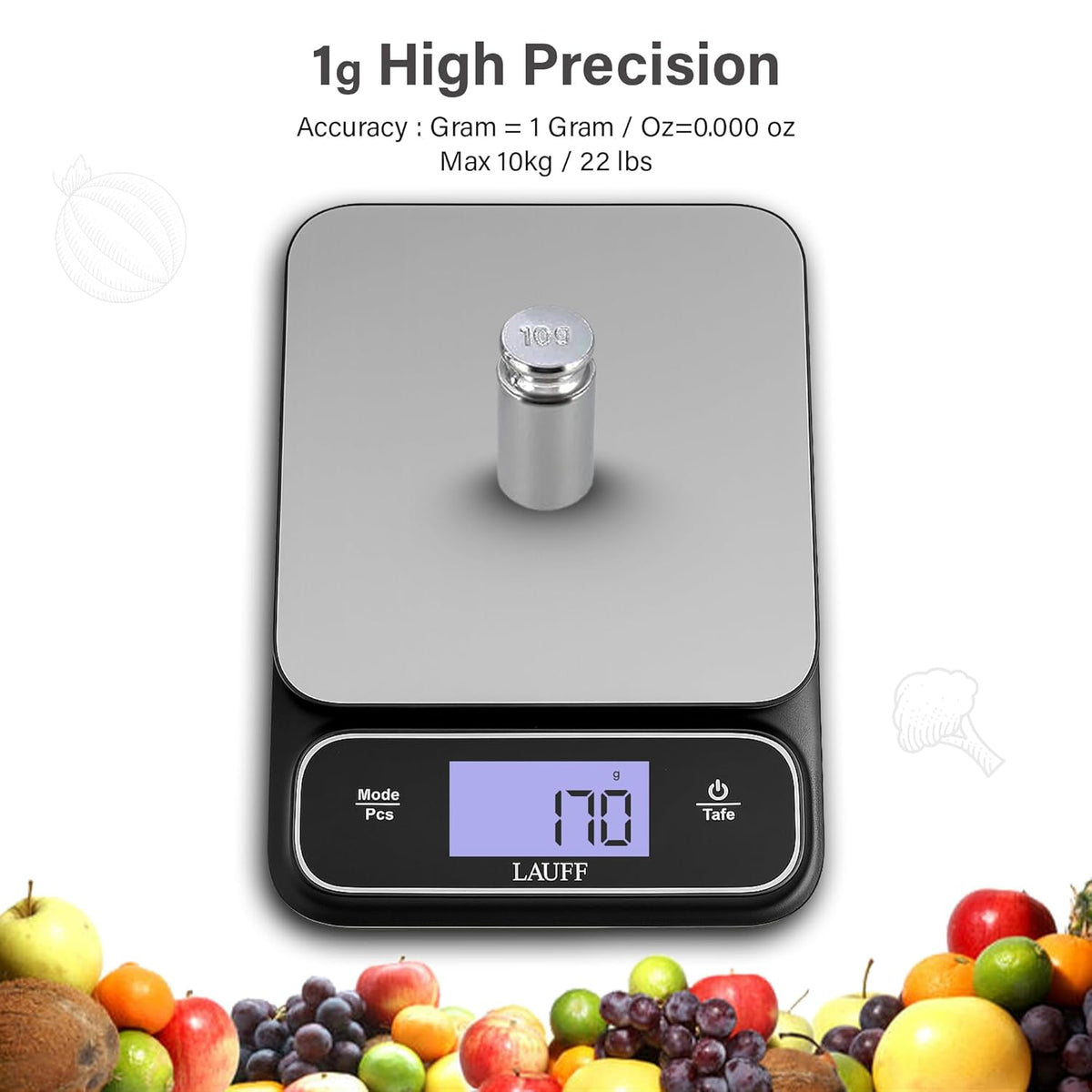 Digital Food Scale - Kitchen Scales Measures in Grams and Ounces