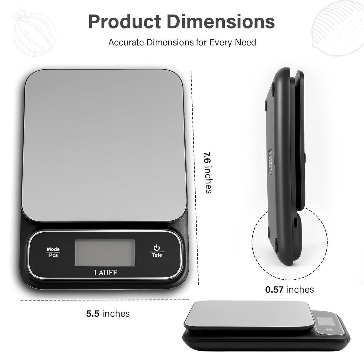 Digital Food Scale - Kitchen Scales Measures in Grams and Ounces