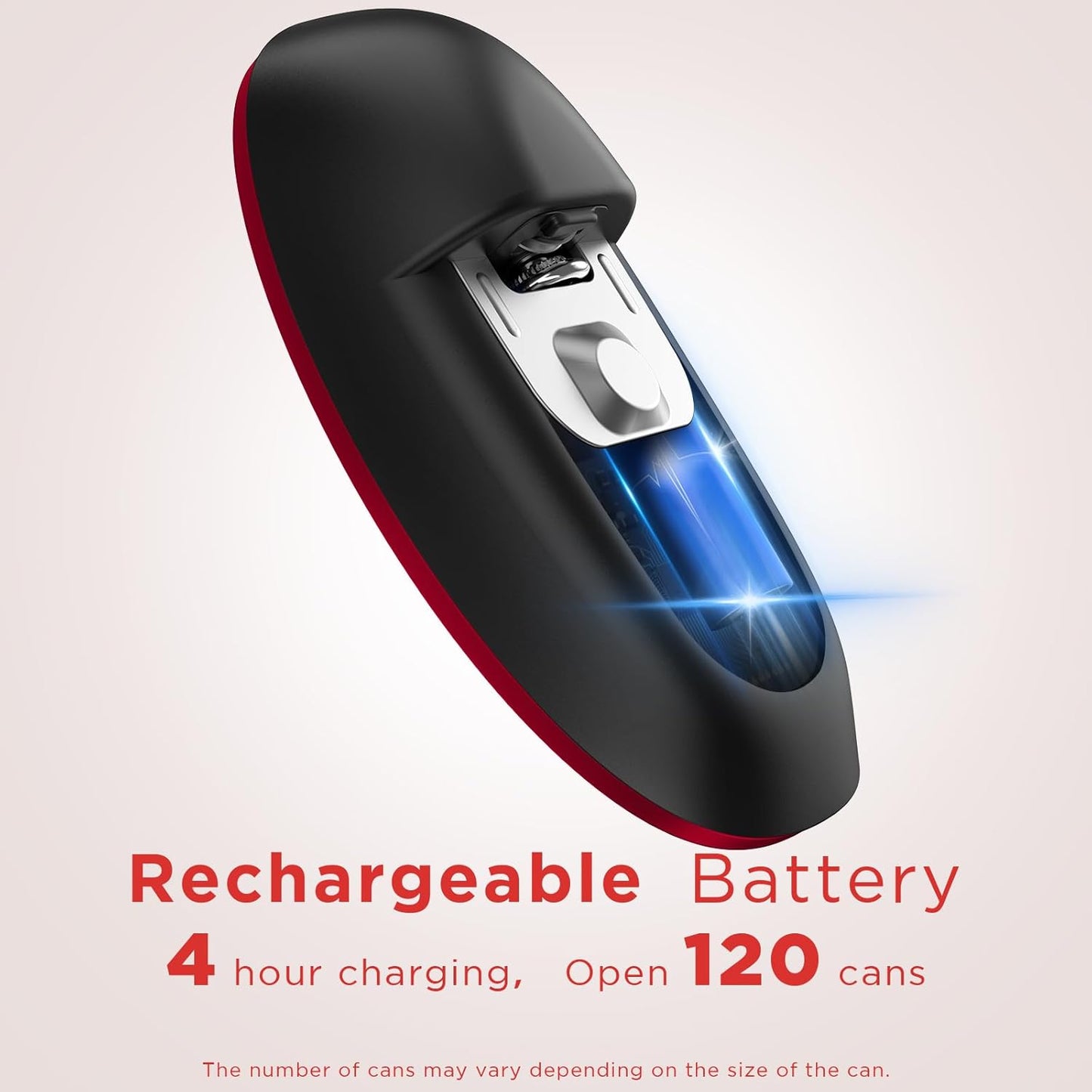 Ultrablade PRO Auto Stop Can Opener - Rechargeable Electric Can Opener for Kitchen for Seniors with Arthritis - One Touch Side Cut Opener, Smooth Edge, Handfree, Wall Mounted Small Size, Black