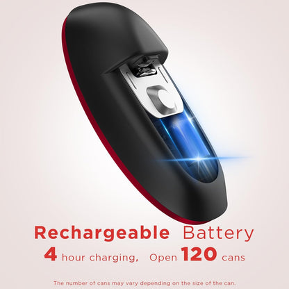 Ultrablade PRO Auto Stop Can Opener - Rechargeable Electric Can Opener for Kitchen for Seniors with Arthritis - One Touch Side Cut Opener, Smooth Edge, Handfree, Wall Mounted Small Size, Black