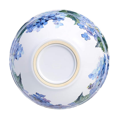 Mixing Bowls with Lids, Nesting Melamine Serving Bowls, Non-Slip Base, BPA Free, Dishwasher Safe, 5 Sizes, Blue and White Floral, Set of 10