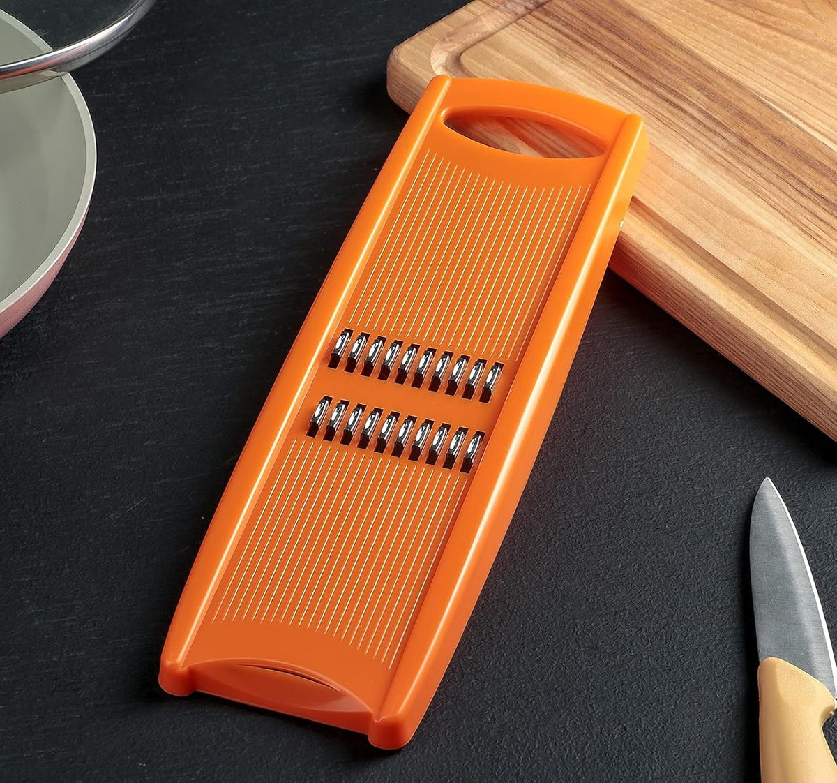 Korean Carrot Grater – 1.6mm Julienne Slicer, Stainless Steel Blades, Handheld Vegetable Shredder for Carrots, Cabbage, Onion, Potato & Beet, Dishwasher Safe