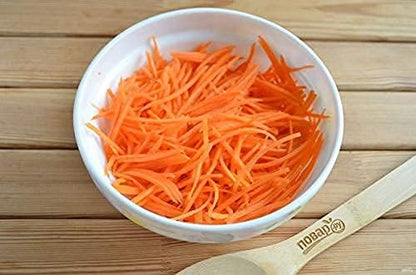 Korean Carrot Grater – 1.6mm Julienne Slicer, Stainless Steel Blades, Handheld Vegetable Shredder for Carrots, Cabbage, Onion, Potato & Beet, Dishwasher Safe