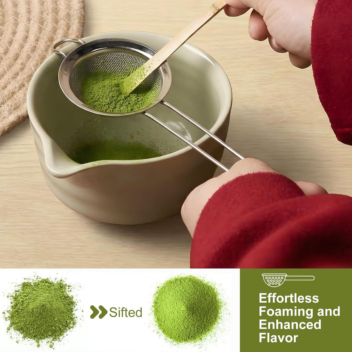 Matcha Whisk Set, 7 Pcs Matcha Kit for Matcha Tea Ceremony