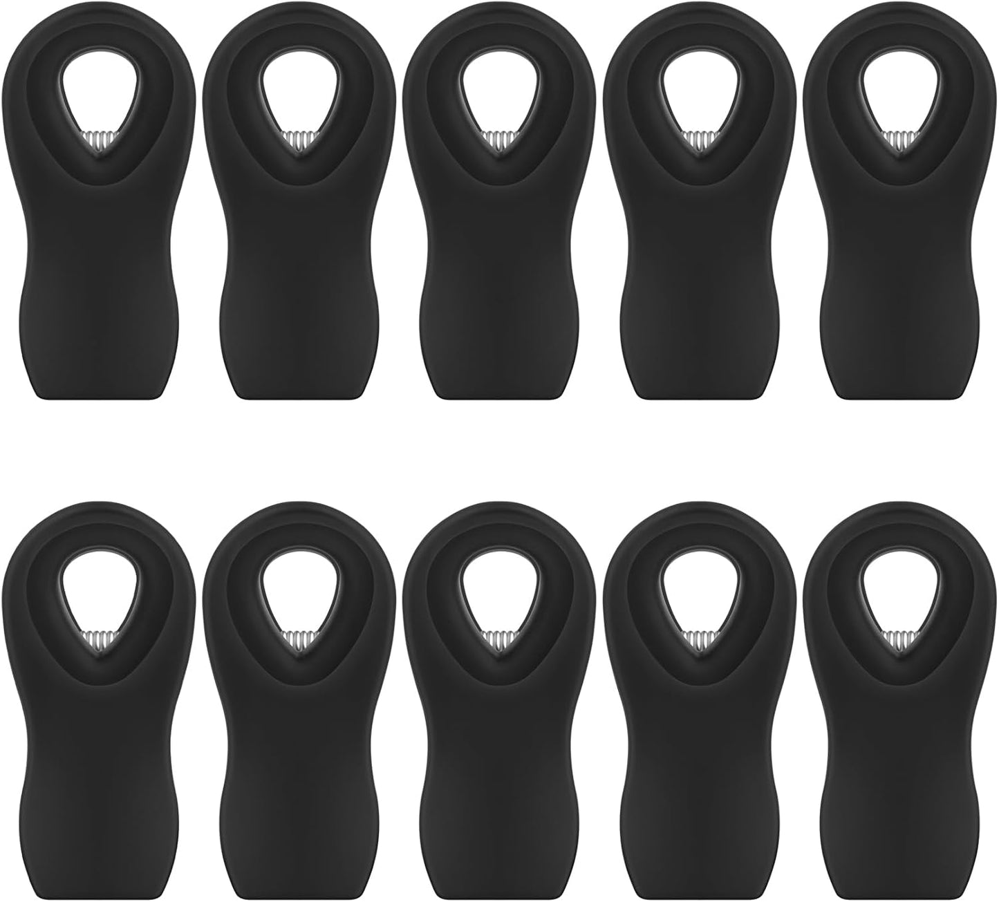 10PCS Magnetic Chip Clips Airtight Seal Reusable Black Bag Clips for Food Storage Heavy Duty Plastic Food Clip for Refrigerator,Fridge,Snack, Kitchen,Bread Bag,Garden,Clothes Pins,Home Decor
