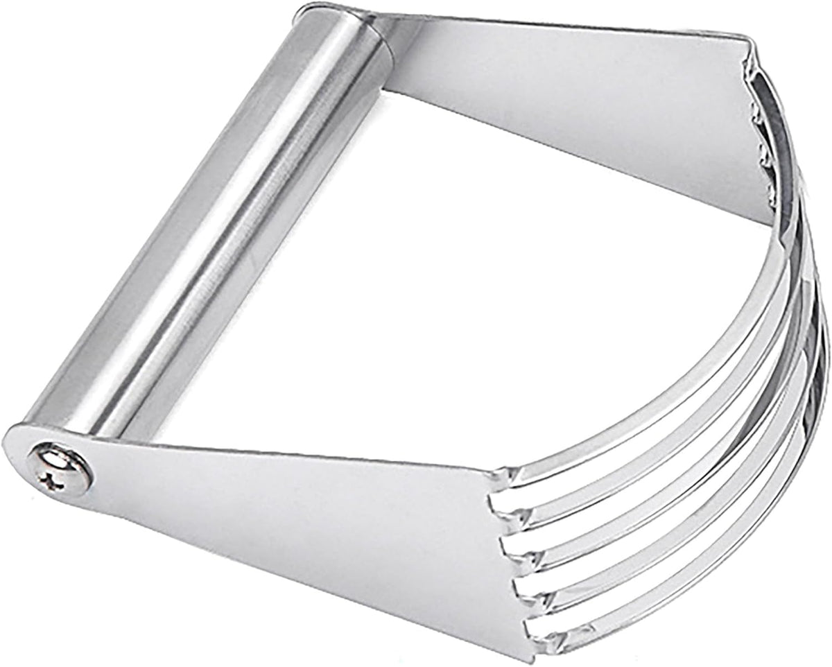 Dough Blender, 4.6 Inch x 4 Inch Stainless Steel Pastry Cutter with Stainless Steel Handle for Dough Mixer Butter Cutter Baking (Silver)
