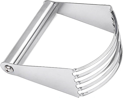 Dough Blender, 4.6 Inch x 4 Inch Stainless Steel Pastry Cutter with Stainless Steel Handle for Dough Mixer Butter Cutter Baking (Silver)