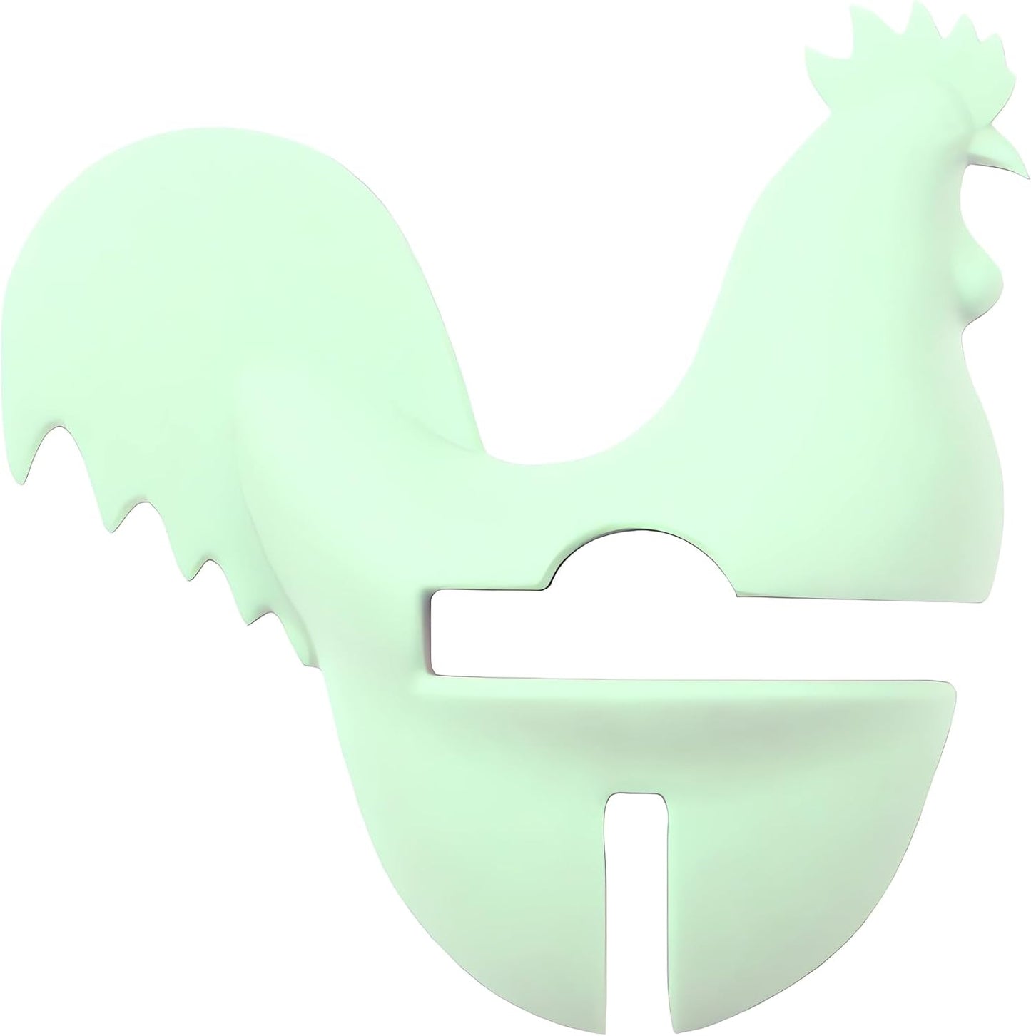 Cute Rooster Kitchen Spoon Holder - Rest Cooking Utensil Holder Pot Side Clip Spoon Holder for Pot Rooster Lid Holders - Heat Resistant & Dishwasher Safe Utensil Rest for Stove Top (Green)