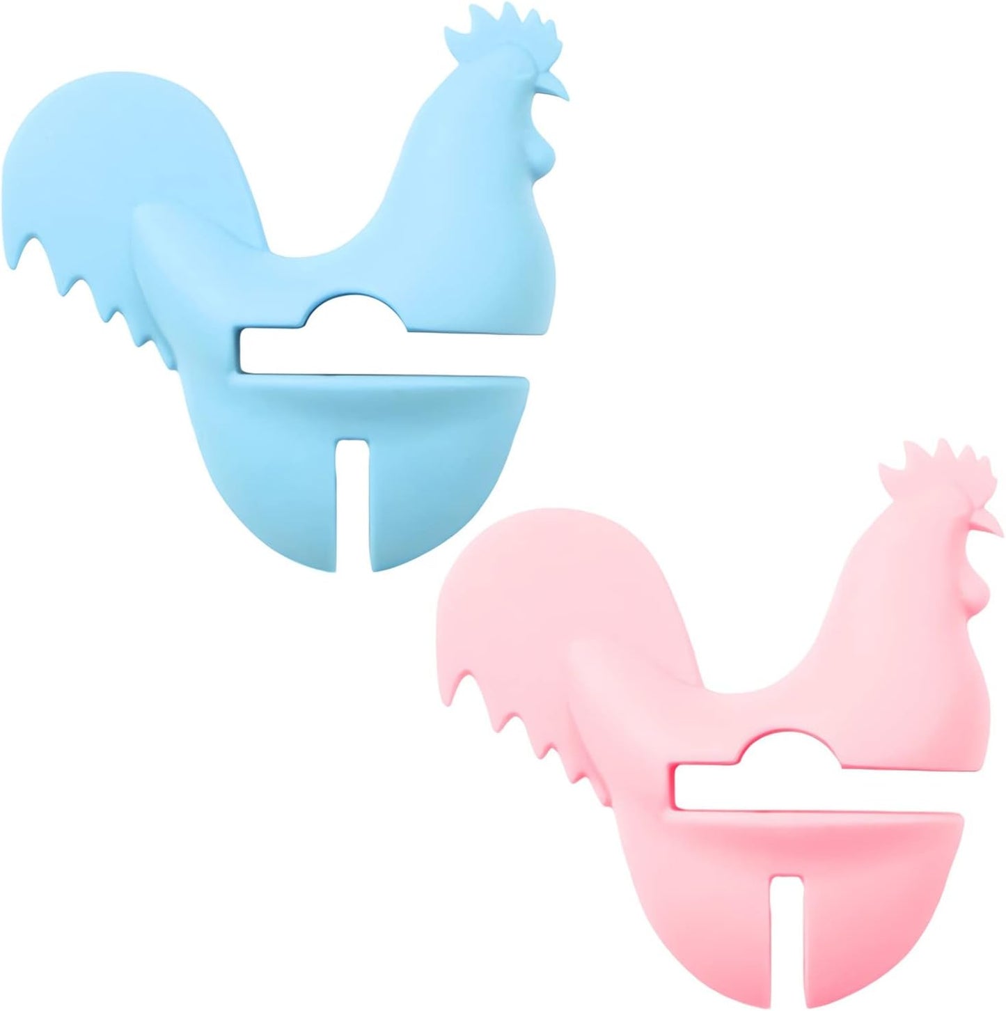 Cute Rooster Kitchen Spoon Holder - Rest Cooking Utensil Holder Pot Side Clip Spoon Holder for Pot Rooster Lid Holders - Heat Resistant & Dishwasher Safe Utensil Rest for Stove Top (Green)