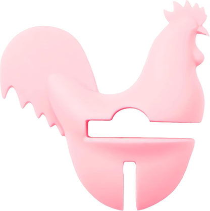 Cute Rooster Kitchen Spoon Holder - Rest Cooking Utensil Holder Pot Side Clip Spoon Holder for Pot Rooster Lid Holders - Heat Resistant & Dishwasher Safe Utensil Rest for Stove Top (Green)