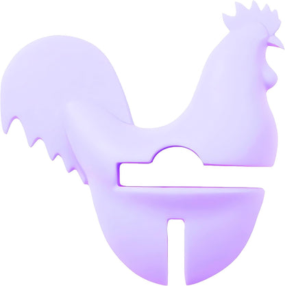 Cute Rooster Kitchen Spoon Holder - Rest Cooking Utensil Holder Pot Side Clip Spoon Holder for Pot Rooster Lid Holders - Heat Resistant & Dishwasher Safe Utensil Rest for Stove Top (Green)