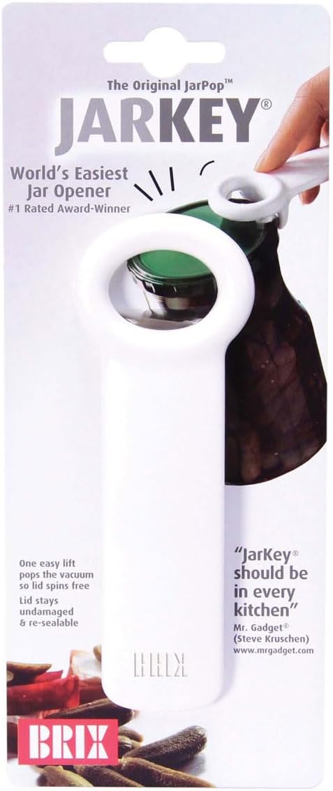 Original Easy Jar Key Opener, Great for Kids and Arthritis and Carpal Tunnel Sufferers, White, 5.62-Inches