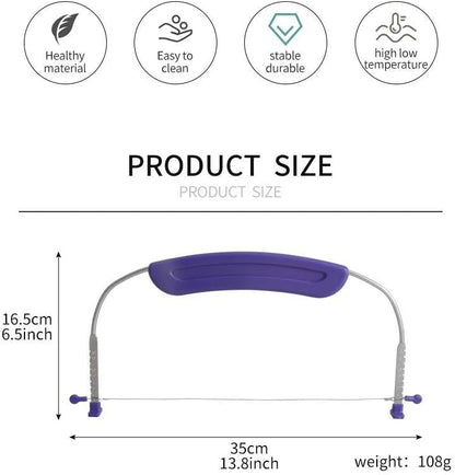 12 Inch Cake Scraper Smoother, Stainless Steel Cake Bench Scraper Decorating Tools for Icing Frosting Cream Edge - Adjustable Kitchen Spatula for Mousse, Cheese, Cream Cake (Purple)