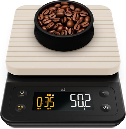 Coffee Scale with Timer, 0.1g Precision for Espresso & Matcha