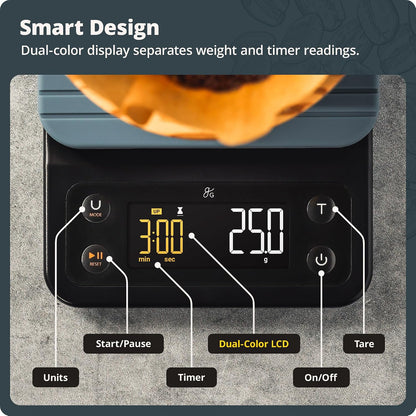 Coffee Scale with Timer, 0.1g Precision for Espresso & Matcha