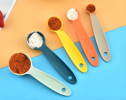 Measuring Cups and Spoons Set, 10 Piece Cute Measuring Cup Spoon Set, Plastic Measuring Cups and Spoons, Rainbow Colorful Measure Cups Measurement Spoons for Baking & Kitchen Random Color