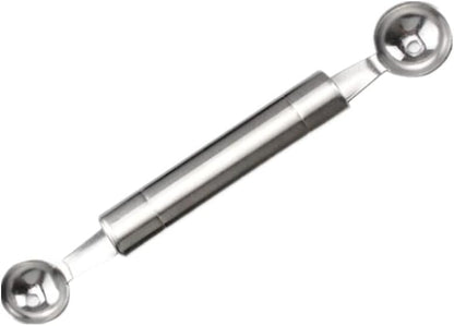 Double-Sided Fruit Melon Baller Spoon, 2 in 1 Stainless Steel Scoop Cutter 20cm