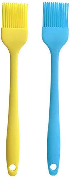 Silicone brush, Oil Brush for BBQ Kitchen Cooking Baking and Grilling (2 PCS,pink) - Colors A